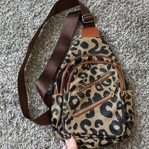 Leopard Print Crossbody Bag